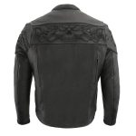 Milwaukee Leather MLM1501 Men’s Reflective Skulls Premium Black Leather Motorcycle Jacket w/ Cool-Tec Treatement - Image 6