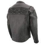 Milwaukee Leather MLM1501 Men’s Reflective Skulls Premium Black Leather Motorcycle Jacket w/ Cool-Tec Treatement - Image 9