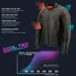 Milwaukee Leather MLM1502 Men’s Black Premium Leather Vented Motorcycle Biker Jacket w/ Cool-Tec Leather Treatment Tech - Image 2