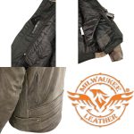 Milwaukee Leather MLM1503 Men’s Distressed Brown Racer Motorcycle Vented Leather Rider Jacket - Image 15
