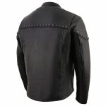 Milwaukee Leather MLM1504 Men’s Black ‘The Skelly Racer’ Premium Moto Leather Jacket - Image 16