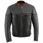 Milwaukee Leather MLM1504 Men’s Black ‘The Skelly Racer’ Premium Moto Leather Jacket - Image 17
