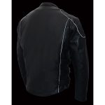 Milwaukee Leather MLM1505 Men’s ‘Assault Racer’ Black Leather Jacket with Triple Side Straps - Image 11
