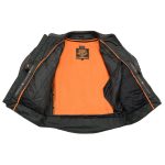 Milwaukee Leather MLM1505 Men’s ‘Assault Racer’ Black Leather Jacket with Triple Side Straps - Image 5