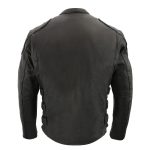 Milwaukee Leather MLM1505 Men’s ‘Assault Racer’ Black Leather Jacket with Triple Side Straps - Image 6