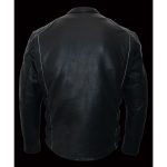 Milwaukee Leather MLM1505 Men’s ‘Assault Racer’ Black Leather Jacket with Triple Side Straps - Image 10