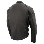 Milwaukee Leather MLM1505 Men’s ‘Assault Racer’ Black Leather Jacket with Triple Side Straps - Image 12