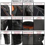 Milwaukee Leather MLM1505 Men’s ‘Assault Racer’ Black Leather Jacket with Triple Side Straps - Image 4