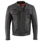 Milwaukee Leather MLM1506 Men’s Black Premium Leather Motorcycle Jacket w/ Utility Pockets Cool-Tec Leather Treatement - Image 16