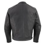 Milwaukee Leather MLM1507 Men’s Black ‘Super-Clean’ Sport Style Biker Jacket - Image 2
