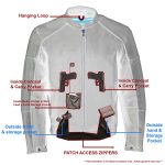 Milwaukee Leather MLM1507 Men’s Black ‘Super-Clean’ Sport Style Biker Jacket - Image 3