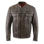 Milwaukee Leather MLM1508 Men’s Distressed Brown Premium Leather Motorcycle Rider Jacket - Image 15