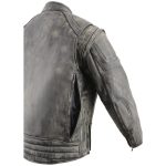 Milwaukee Leather MLM1509 Men’s Distressed Brown ‘2 in 1’ Leather Jacket with Zip-Off Sleeves - Image 11