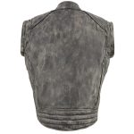 Milwaukee Leather MLM1509 Men’s Distressed Brown ‘2 in 1’ Leather Jacket with Zip-Off Sleeves - Image 8