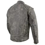 Milwaukee Leather MLM1509 Men’s Distressed Brown ‘2 in 1’ Leather Jacket with Zip-Off Sleeves - Image 10
