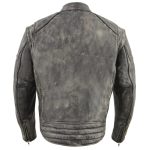 Milwaukee Leather MLM1509 Men’s Distressed Brown ‘2 in 1’ Leather Jacket with Zip-Off Sleeves - Image 12