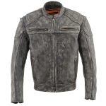Milwaukee Leather MLM1509 Men’s Distressed Brown ‘2 in 1’ Leather Jacket with Zip-Off Sleeves - Image 6