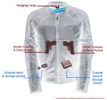 Milwaukee Leather MLM1510 Men’s Black Leather Scooter Jacket with Reflective Skull - Image 2