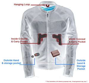 Milwaukee Leather MLM1510 Men’s Black Leather Scooter Jacket with Reflective Skull - Image 2