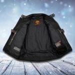 Milwaukee Leather Heated Jacket for Men’s Black Cowhide Leather – Motorcycle Vented Jacket for All Seasons MLM1513 - Image 8
