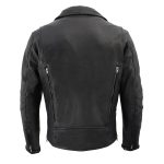 Milwaukee Leather MLM1515 Men’s Classic Beltless Black Leather Triple Stitched Motorcycle Biker Rider Jacket - Image 6