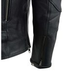 Milwaukee Leather MLM1515 Men’s Classic Beltless Black Leather Triple Stitched Motorcycle Biker Rider Jacket - Image 12