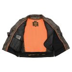 Milwaukee Leather MLM1515 Men’s Classic Beltless Distressed Brown Leather Triple Stitched Motorcycle Biker Jacket - Image 6