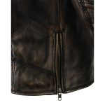 Milwaukee Leather MLM1515 Men’s Classic Beltless Distressed Brown Leather Triple Stitched Motorcycle Biker Jacket - Image 9