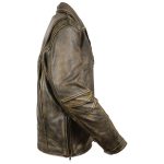 Milwaukee Leather MLM1515 Men’s Classic Beltless Distressed Brown Leather Triple Stitched Motorcycle Biker Jacket - Image 14