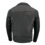 Milwaukee Leather MLM1516 Black Real Leather Motorcycle Jacket for Men – Vintage Brando Style Biker Jacket - Image 9