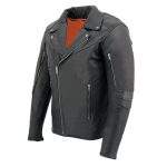 Milwaukee Leather MLM1516 Black Real Leather Motorcycle Jacket for Men – Vintage Brando Style Biker Jacket - Image 11