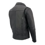 Milwaukee Leather MLM1516 Black Real Leather Motorcycle Jacket for Men – Vintage Brando Style Biker Jacket - Image 12