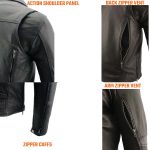 Milwaukee Leather MLM1516 Black Real Leather Motorcycle Jacket for Men – Vintage Brando Style Biker Jacket - Image 7