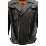 Milwaukee Leather MLM1520 Men’s Pistol Pete Vented Black Leather Cruiser Jacket - Image 9