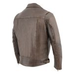 Milwaukee Leather MLM1522 Men’s ‘Vented’ Retro Brown Leather Motorcycle Jacket - Image 10