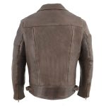 Milwaukee Leather MLM1522 Men’s ‘Vented’ Retro Brown Leather Motorcycle Jacket - Image 2