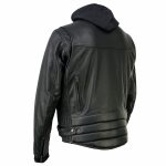 Milwaukee Leather MLM1523 Men’s ‘Scoundrel’ Black Leather Fashion Motorcycle Riding Jacket w/ Removable Hoodie - Image 11