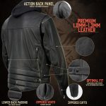 Milwaukee Leather MLM1523 Men’s ‘Scoundrel’ Black Leather Fashion Motorcycle Riding Jacket w/ Removable Hoodie - Image 4