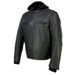 Milwaukee Leather MLM1523 Men’s ‘Scoundrel’ Black Leather Fashion Motorcycle Riding Jacket w/ Removable Hoodie - Image 12