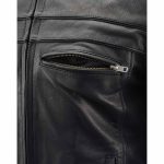 Milwaukee Leather MLM1525 Men’s ‘Crossover’ Black Leather Lightweight MC Jacket - Image 13