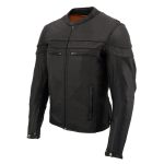 Milwaukee Leather MLM1525 Men’s ‘Crossover’ Black Leather Lightweight MC Jacket - Image 17
