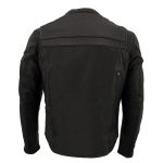 Milwaukee Leather MLM1525 Men’s ‘Crossover’ Black Leather Lightweight MC Jacket - Image 2