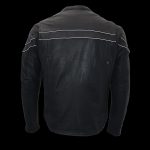 Milwaukee Leather MLM1525 Men’s ‘Crossover’ Black Leather Lightweight MC Jacket - Image 6