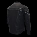 Milwaukee Leather MLM1525 Men’s ‘Crossover’ Black Leather Lightweight MC Jacket - Image 8