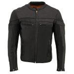 Milwaukee Leather MLM1525 Men’s ‘Crossover’ Black Leather Lightweight MC Jacket - Image 15