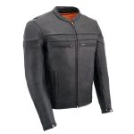 Milwaukee Leather MLM1526 Men’s Stay Cool Black Premium Leather Sporty Motorcycle Jacket w/ Cool-Tec Leather Treatement - Image 11