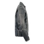 Milwaukee Leather MLM1536 Mens Vintage Distressed Grey Leather Scooter Style Motorcycle Jacket – Reflective Piping - Image 13