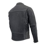 Milwaukee Leather MLM1536 Mens Vintage Distressed Grey Leather Scooter Style Motorcycle Jacket – Reflective Piping - Image 12
