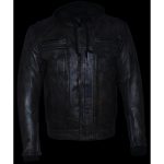 Milwaukee Leather MLM1538 Men’s Distressed Brown Leather ‘Utility Pocket’ Vented Jacket with Removable Hoodie - Image 6