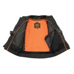 Milwaukee Leather MLM1545 Men’s Quilted Pattern Triple Vent Black Leather Scooter Jacket - Image 5